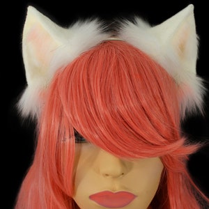 fox ears cat ears kitty ears kitten ears headband ears faux ears wolf ears neko ears cosplay ears fox costume cat costume white kawaii cat
