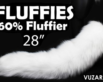 cola de zorro cola de gato cola kitsune cola de gato peludos cola de gatito cola de cosplay cola esponjosa cola peluda cola de juego de mascotas cola de anime colas madura VUZARA