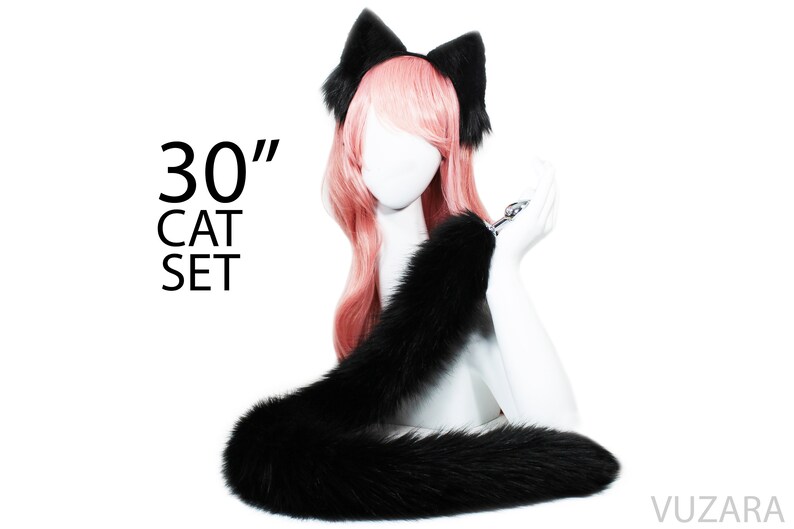 tail butt plug bdsm butt plug dildo black cat tail plug black cat ears fox tail plug ddlg sex toys butt plug tail fox tail butt plug mature 