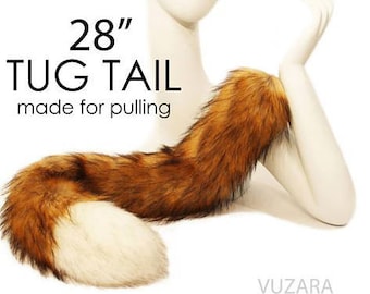 fox tail cat tail faux animal tail fluffy tail petplay tail cosplay tail anime tail wolf tail costume tail TUG TAIL VUZARA halloween costume