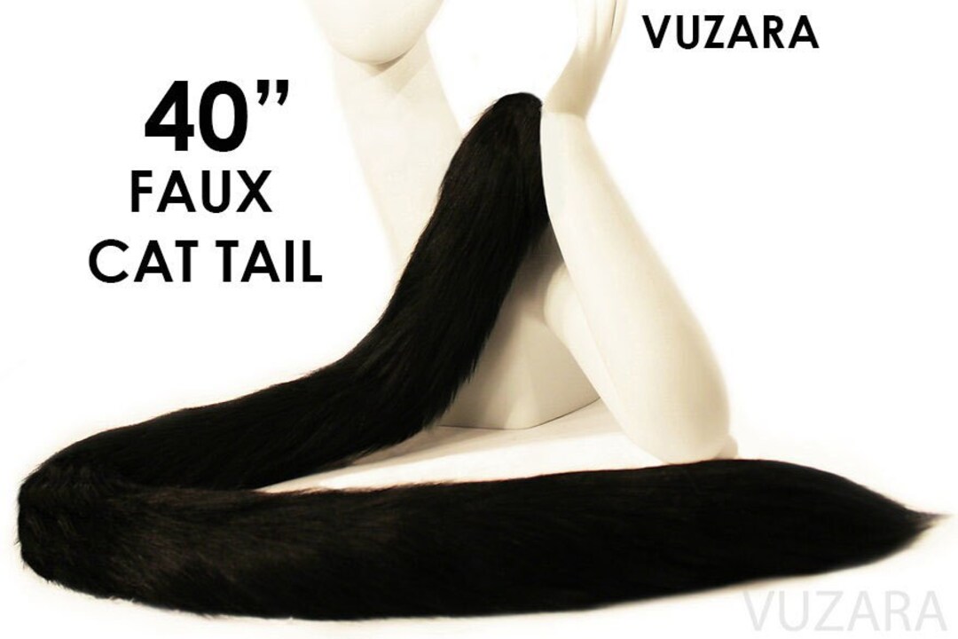 Black Cat Tail Black Kitty Tail Black Kitten Tail Black Tail Neko Tail