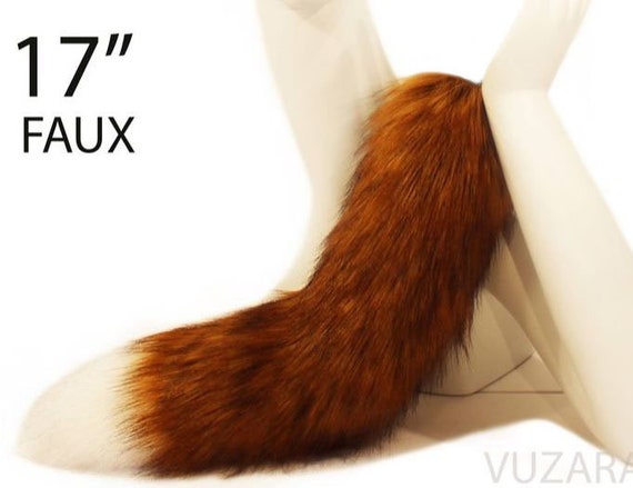 fox tail cosplay red fox faux kitsune tail fox cat tail kitten tail cosplay tail fluffy tail furry tail cat petplay tail anime tails costume