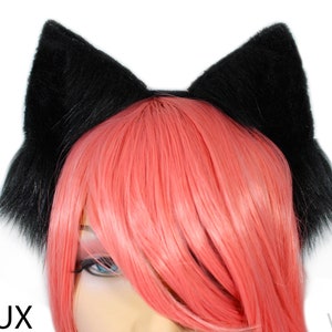 black cat ears black kitty ears black kitten ears cat headband ears faux ears neko ears cosplay ears cat costume kawaii ears kitty cat ears