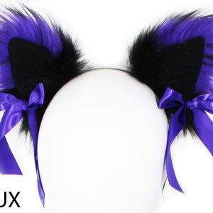 fox ears cat ears kitty ears kitten ears headband ears faux ears wolf ears neko ears cosplay ears fox costume cat costume purple kawaii cat