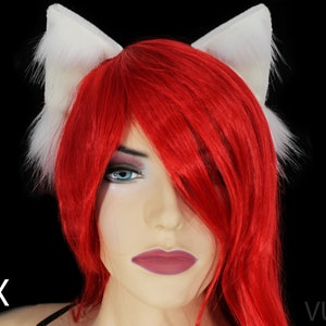 white cat ears white kitty ears white kitten ears cat headband ears faux ears neko ears cosplay ears cat costume kawaii ears kitty cat ears