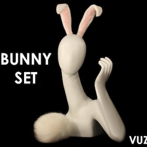 bunny tail bunny ears bunny tail and ears set bunny set bunny cosplay bunny costume easter bunny easter bunny tail easter bunny ears vuzara