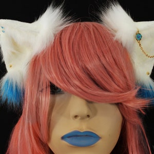 fox ears cat ears kitty ears kitten ears headband ears faux ears wolf ears neko ears cosplay ears fox costume cat costume white kawaii cat