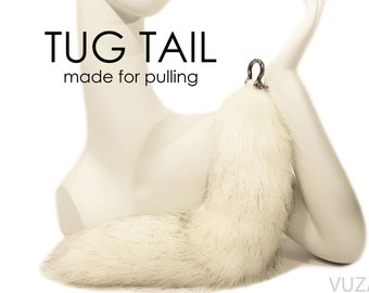 fox tail cat tail cosplay tail TUG TAIL kitsune tail fox tail cat tail kitten tail cosplay tail fluffy tail furry tail cat petplay VUZARA