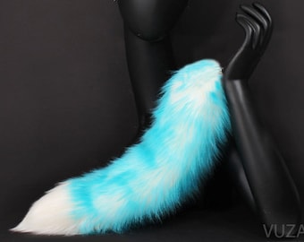 Cosplay de cola de zorro, cola de lobo, cola falsa de kitsune, cola de zorro, cola de gato, cola de gatito, cosplay, cola esponjosa, gato gris, juego de mascotas, anime, vuzara madura