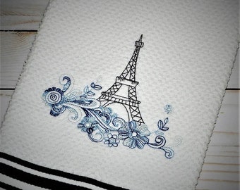 Un autre motif floral de broderie Tour Eiffel