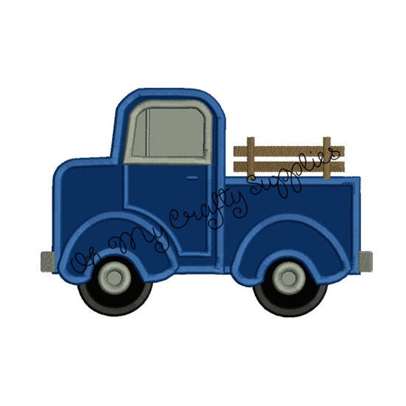 Vintage Truck Applique Design Etsy