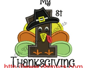My 1st Thanksgiving Applique Design