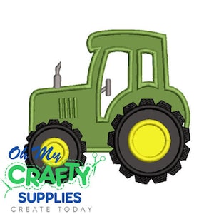 Tractor Applique Embroidery Design