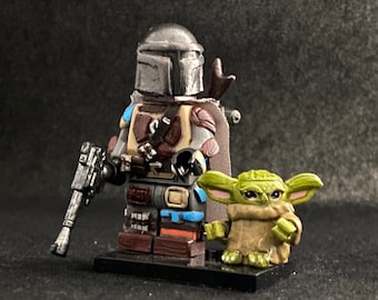 MOC Galactic Gunslinger + The Kid Set / Figura en miniatura personalizada hecha a mano The Mandalorian