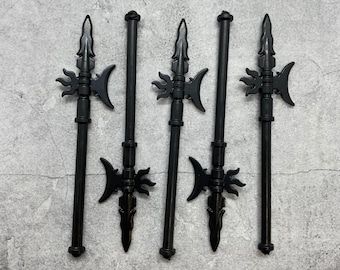 5x Wing Pole Axe Gray Blocks Weapons Accessories For Minifigures By MuseBrickArts - View #2
