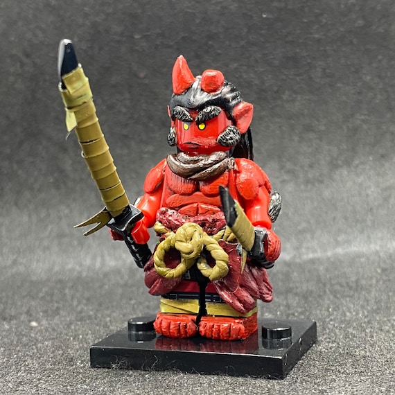 Handcrafted MOC Demon Samurai Swordsmen Set Custom Miniature