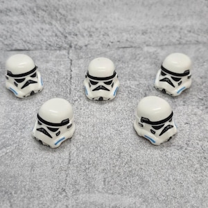 5-pack Custom OT Storm Trooper Helmets lot for lego Minifigures | wdc01 |  Minifigures NOT included blocks compatible