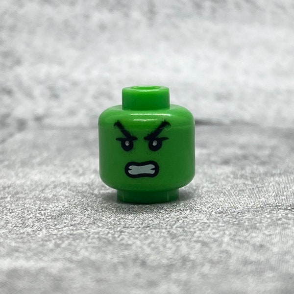 Custom She hulk Head for lego Minifigures | b9hd01SHK |  Minifigure NOT Included | hoodie Blocks Compatible weapons accessories