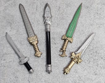 5-pack Fantasy Knight weapons pack lot for Minifigures | f7fw01 |  Minifigure NOT Included blocks compatible gold black jade sword spear
