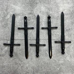 Custom Crusader Sword Black lot for lego Minifigures | B85950 |  Minifigure NOT Included Blocks Compatible for