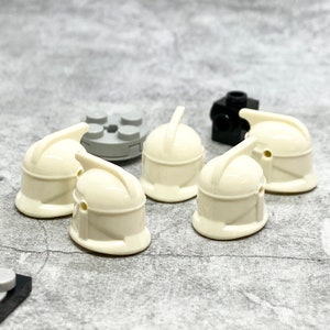 5-pack Custom P1 Clone Helmet White lot for lego Minifigures | A48008 |  Minifigure NOT included | DIY Blocks Compatible weapons accessories
