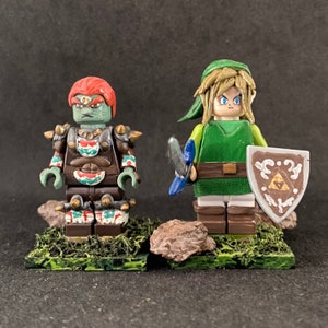 Handgefertigtes MOC Set Elf Held & Troll Bösewicht Sculpted Custom Minifiguren | Anime | Videospiel-Charakter
