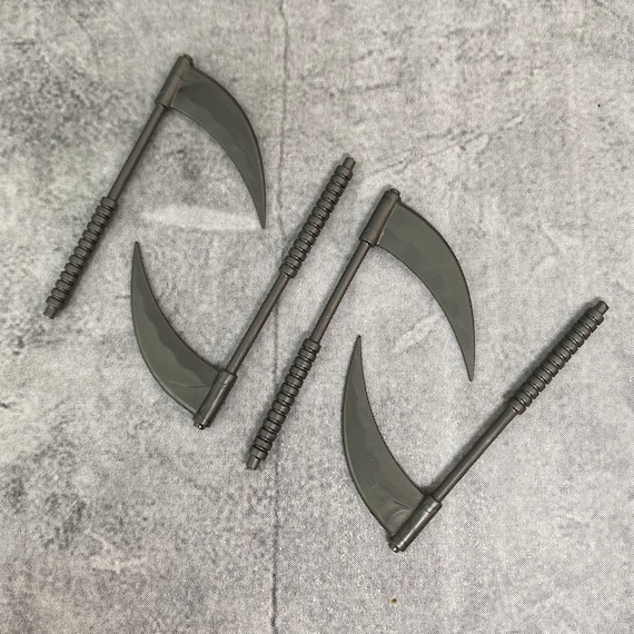 4-pack Reaper Scythe Gray Lot for Minifigures | C3b380