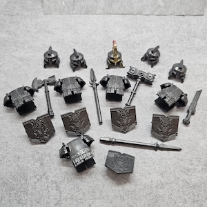 5-pack Dwarf Armor Weapons Set lot for lego Minifigures | a11DM99 |  Minifigure NOT Included Blocks Compatible for