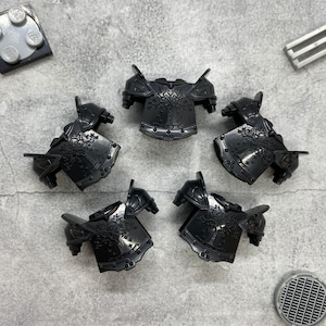 5-pack Gondor Armor Black lot for Minifigures | C40938 |  Minifigure NOT Included Blocks Compatible