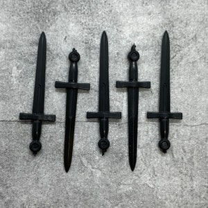 5-pack Moon Knight Sword Black lot for Minifigures | C86947 |  Minifigure NOT Included Blocks Compatible