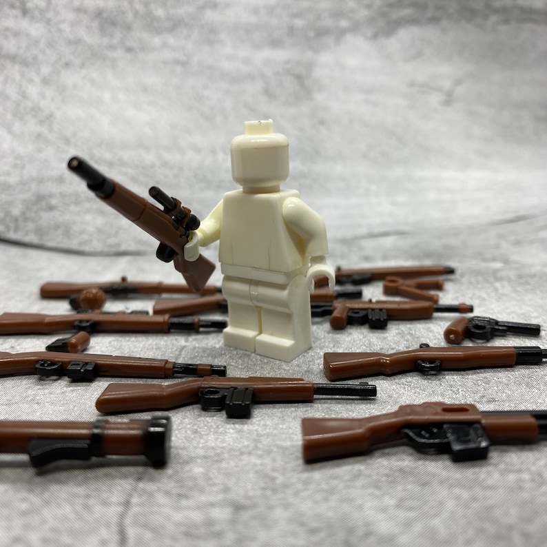 Multipack Custom WW2 Gun set lot for Minifigures | gc1ww2b | Minifigure NOT Included Blocks Compatible image 2