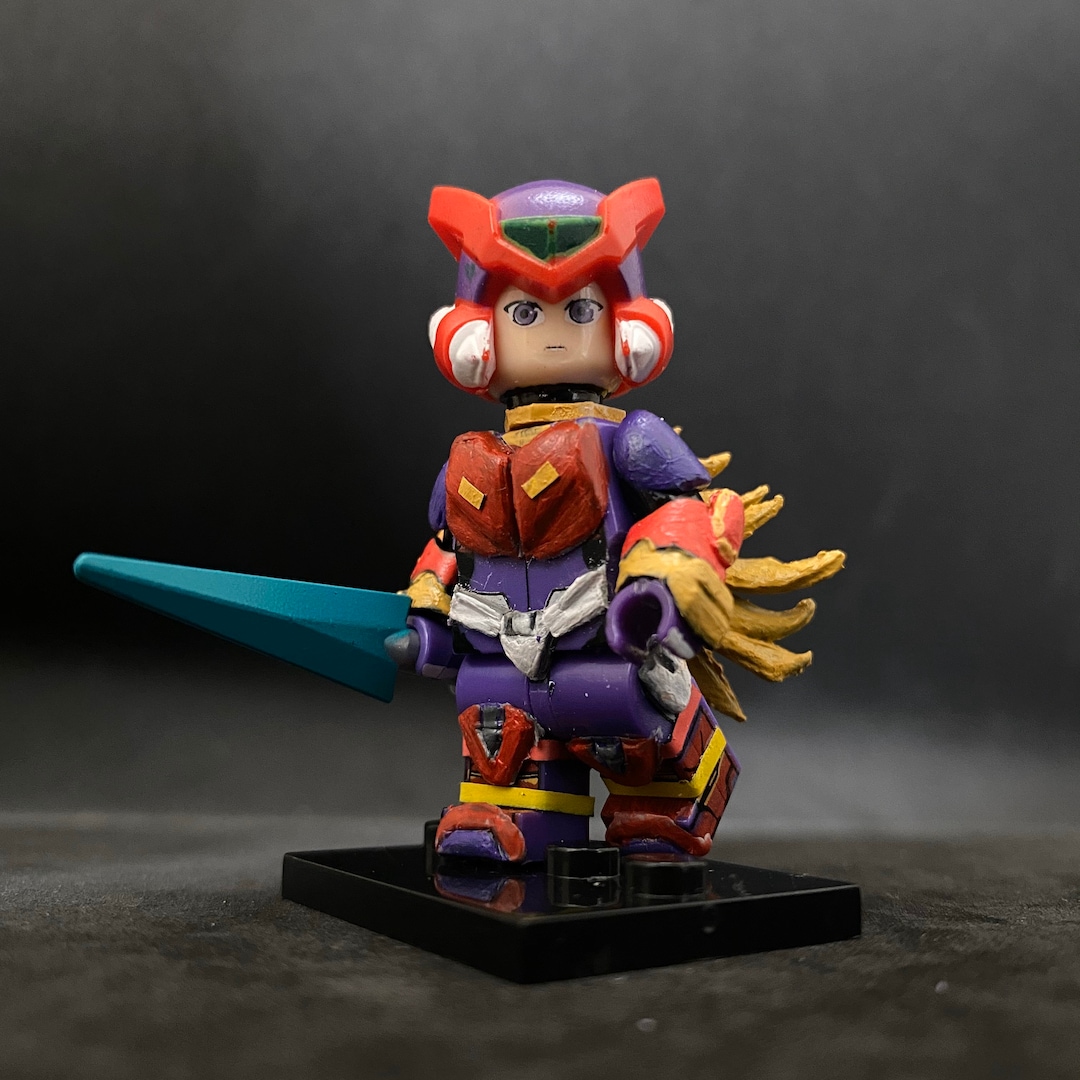 Handcrafted MOC Red Fighting Robot Android Sculpted Custom Minifigure ...
