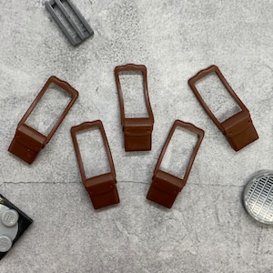 5-pack Custom Brown Satchel lot for Minifigures | B59524 |  Minifigure NOT Included Blocks Compatible