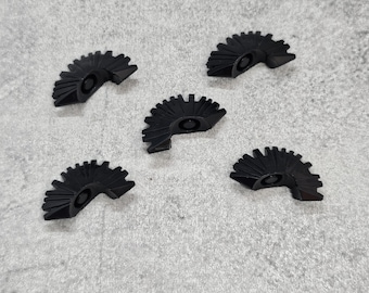 Paquete de 5 mohawks puntiagudos de pelo negro para minifiguras (gt6bm26). Minifigura (no incluye bloques compatibles).