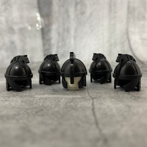 5-pack Roman Steed Knight  Helmet Black lot for Minifigures | C1b372 |  Minifigure NOT Included Blocks Compatible rohan rohirrim horse