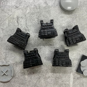 5-pack Custom Black Tactical Vest lot for lego Minifigures | C15008 |  Minifigure NOT INCLUDED Blocks Compatible weapons accessories