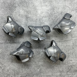5-pack Custom Knight Armor Gray lot for Minifigures | Ga30897|  Minifigure NOT Included Blocks Compatible