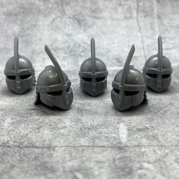 5 pack Roman Knight Helmet Gray Lot for Minifigures Ga354380 Minifigure NOT Included Blocks Compatible Etsy Canada