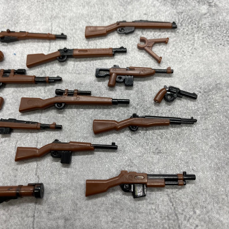 Multipack Custom WW2 Gun set lot for Minifigures | gc1ww2b | Minifigure NOT Included Blocks Compatible image 3