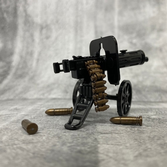 Custom PM M1910 Machine Gun for Minifigures Diy | Dra12926 Black