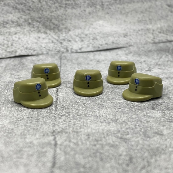 5-pack Custom Chinese WW2 Hat Light Olive Green lot for Minifigures  E107062 Minifigure NOT Included Blocks Compatible