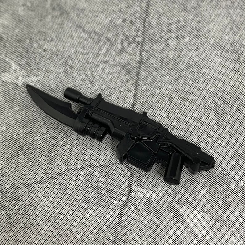 5-pack Custom Sci-fi Rifle w/ Bayonet lot for Minifigures | A80205 Rifle | Minifigure NOT INCLUDED Blocks Compatible image 3