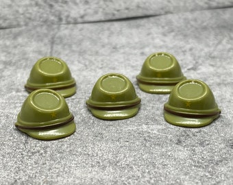 5-pack Japanese Light Olive Green WW2 Hat lot for lego Minifigures | E107066 |  Minifigure NOT Included Blocks Compatible