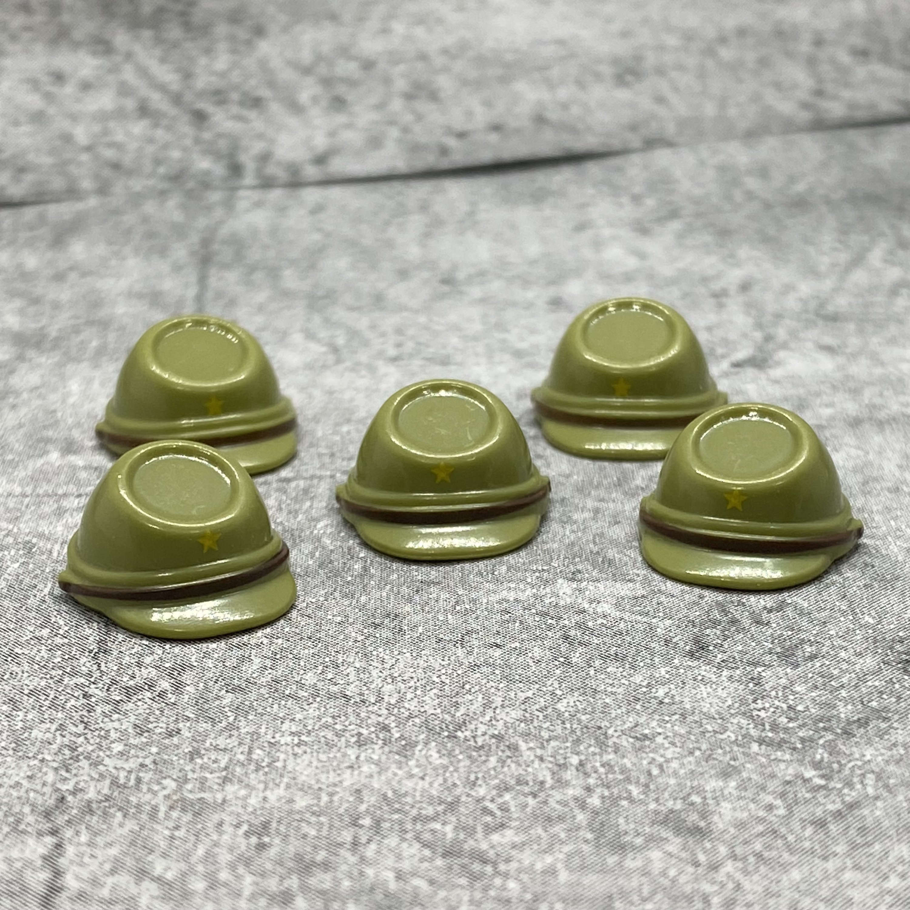 海軍　軍服　レプリカ 5-pack Japanese Light Olive Green WW2 Hat Lot for Lego Minifigures