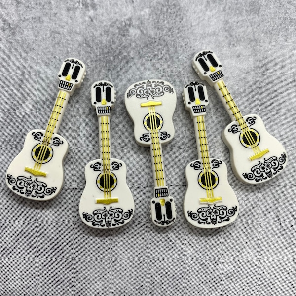 Mariachi Coco Guitar for lego Minifigures | D80916 |  Minifigure NOT Included Blocks Compatible skull