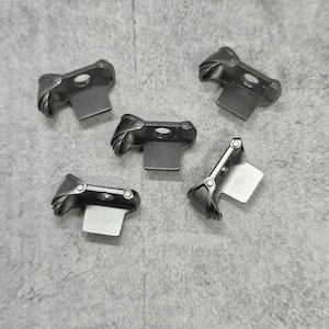 5-pack Metallic Gray Shoulder Armor lot for Minifigures | gt6ga14 |  Minifigure NOT Included Blocks Compatible