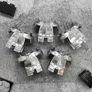 5-pack Gondor Armor Silver Long lot for lego Minifigures | f80918 |  Minifigure NOT Included Blocks Compatible weapons accessories
