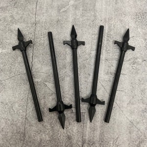 5-pack Cross Spear Black lot for Minifigures | B70976 |  Minifigure NOT Included Blocks Compatible