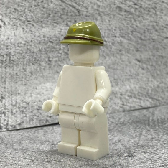 5-pack Japanese Light Olive Green WW2 Hat Lot for Lego Minifigures E107066  Minifigure NOT Included Blocks Compatible 