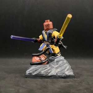 Handcrafted MOC Masterpiece Collection Mamba Forever Kobe-wan Kenobi Legacy Minifigure Statuette | Star Wars Clone Wars Jedi Kobe Bryant